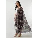 Generic Women's Cotton Printed Dupatta (Wine, Length: Free Size) - Image 3