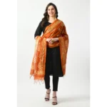 Generic Women's Cotton Printed Dupatta (Mustard, Length: Free Size) - Image 2