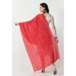 Generic Women's Chanderi Self Design Dupatta (Rani, Length: Free Size) - Image 4