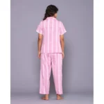 Generic Women's Casual Cotton Short Sleeve Full Night Suit Set (Pink) - Image 6