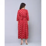 Generic Women's Casual Viscose Rayon 3-4th Sleeve Maternity Kurti (Maroon) - Image 6