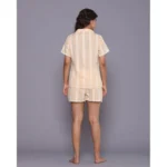 Generic Women's Casual Cotton Short Sleeve Short Night Suit Set (Yellow) - Image 6