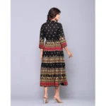 Generic Women's Casual Viscose Rayon 3-4th Sleeve Gown (Black) - Image 6