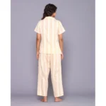 Generic Women's Casual Cotton Short Sleeve Full Night Suit Set (Yellow) - Image 6