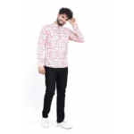 Generic Men's Cotton Blended Printed Full Sleeve Shortkurta (Multicolor) - Image 4