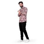 Generic Men's Cotton Blended Printed Full Sleeve Shortkurta (Multicolor) - Image 4