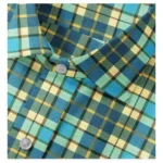 Generic Men's Cotton Blended Checked Full Sleeve Shirt (Green-Yellow) - Image 2