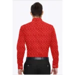 Generic Men's Cotton Blended Printed Full Sleeve Shirt (Red) - Image 6