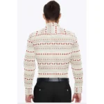 Generic Men's Cotton Blended Printed Full Sleeve Shirt (White-Red) - Image 6