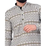 Generic Men's Cotton Blended Printed Full Sleeve Shortkurta (Multicolor) - Image 2