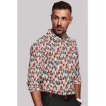 Generic Men's Cotton Blended Printed Full Sleeve Shirt (Multicolor) - Image 4