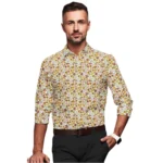 Multicolor Printed Full Sleeve Cotton Blend Shirt for Men
