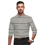 Multicolor Printed Full Sleeve Cotton Blend Shirt for Men