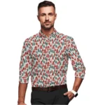 Multicolor Printed Full Sleeve Cotton Blend Shirt for Men