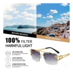 Generic Classic Unisex UV400 Protection Sunglasses (MultiColor) - Image 2