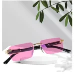 Generic Classic Unisex UV400 Protection Sunglasses (Pink) - Image 5