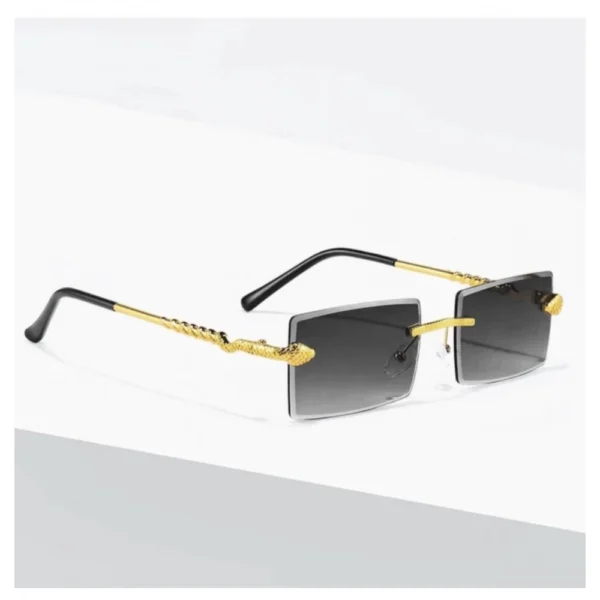 Black Rectangular Sunglasses Unisex