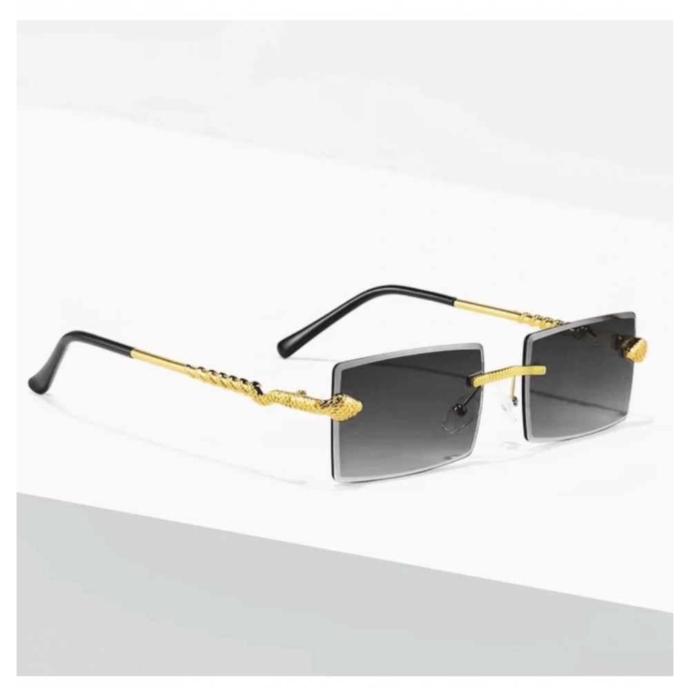 Black Rectangular Sunglasses Unisex