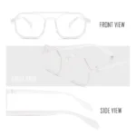 Generic Pack Of 2 Classic Unisex UV400 Protection Sunglasses (MultiColor) - Image 2