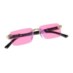 Generic Classic Unisex UV400 Protection Sunglasses (Pink) - Image 3