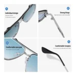 Generic Classic Unisex UV400 Protection Sunglasses (Blue) - Image 2