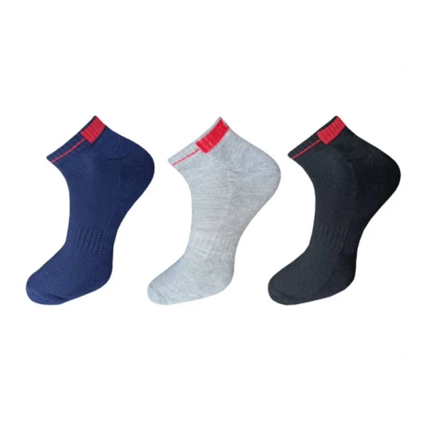 Multicolor Unisex Cotton Solid Ankle Length Socks Set