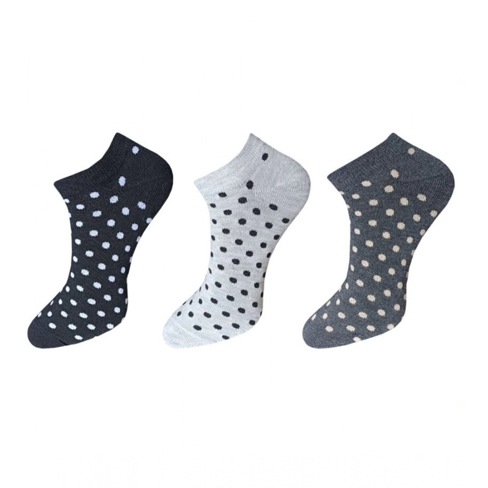 Multicolor Unisex Cotton Printed Ankle Length Socks Set