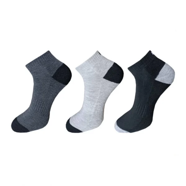 Premium Multicolor Unisex Cotton Ankle Length Socks 3 Pair Set