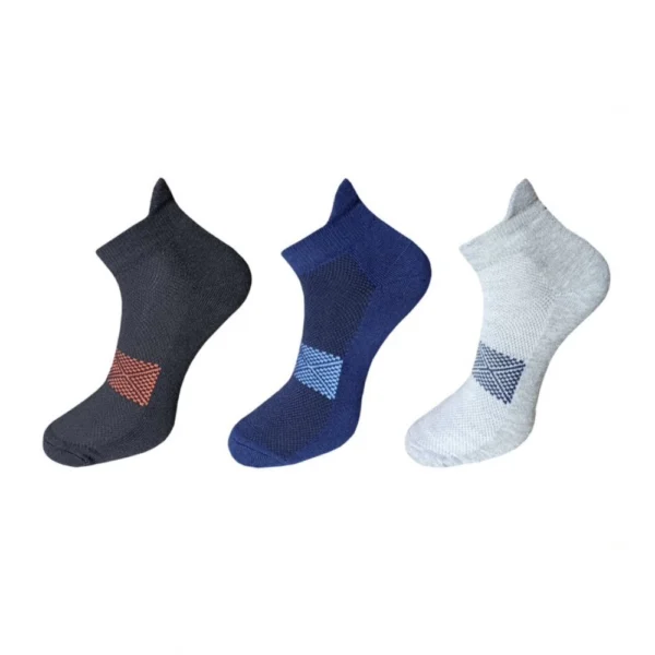 Multicolor Printed Unisex Cotton Ankle Length Socks 3 Pair Set