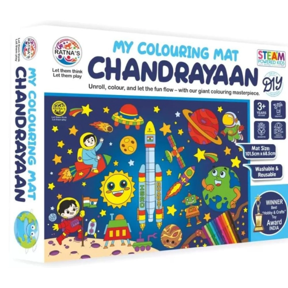Chandrayaan themed coloring mat
