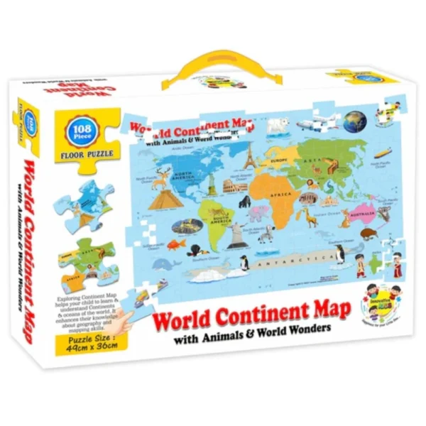 Kids World Continent Map puzzle
