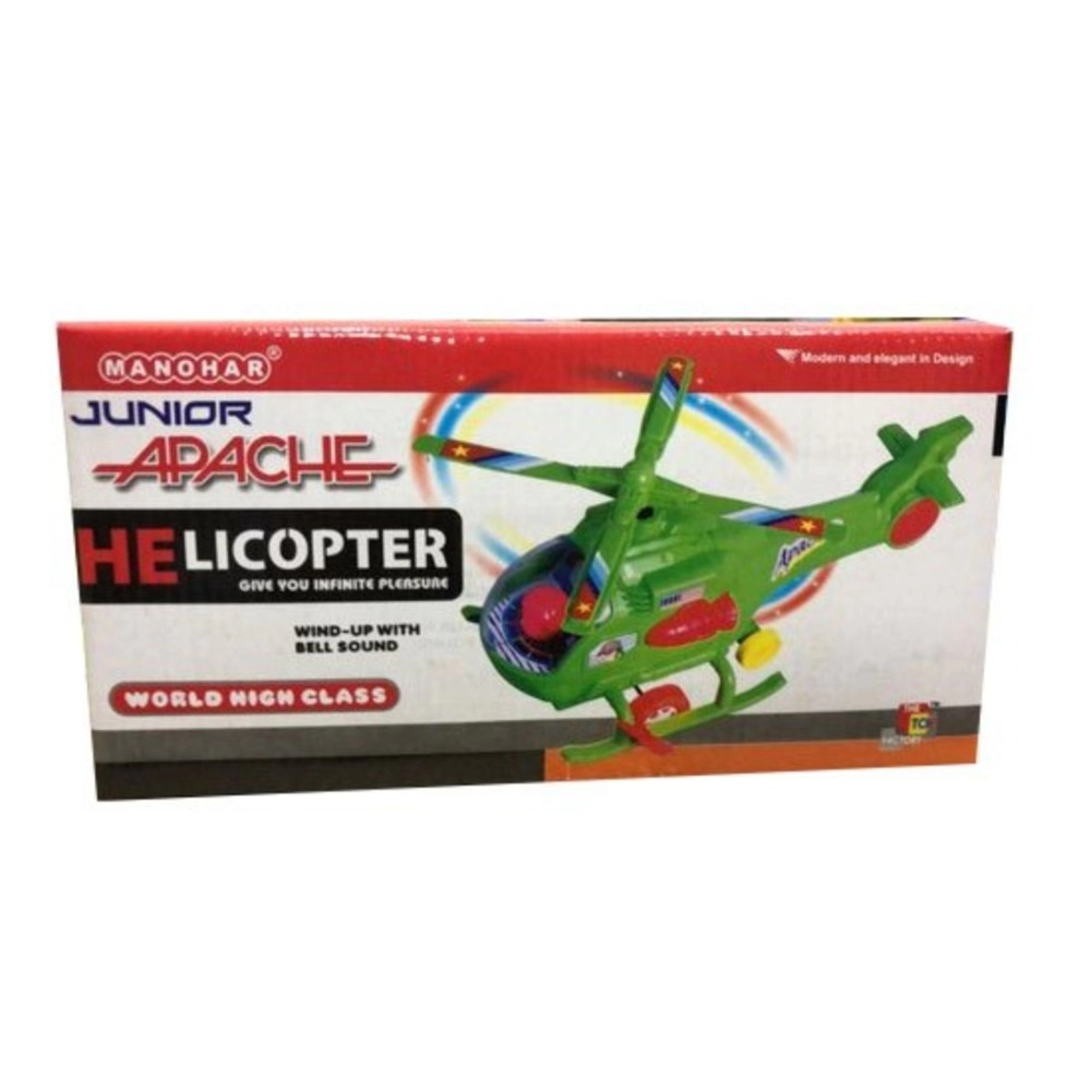 Assorted color Junior Apachee plastic helicopter toy