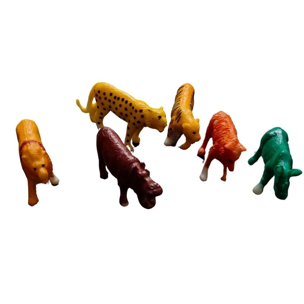 6 Pcs PVC Wild Animal Figures Set