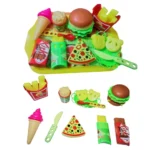 Assorted plastic pizza play set for kids