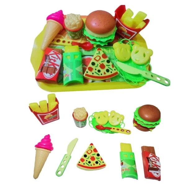 Assorted plastic pizza play set for kids