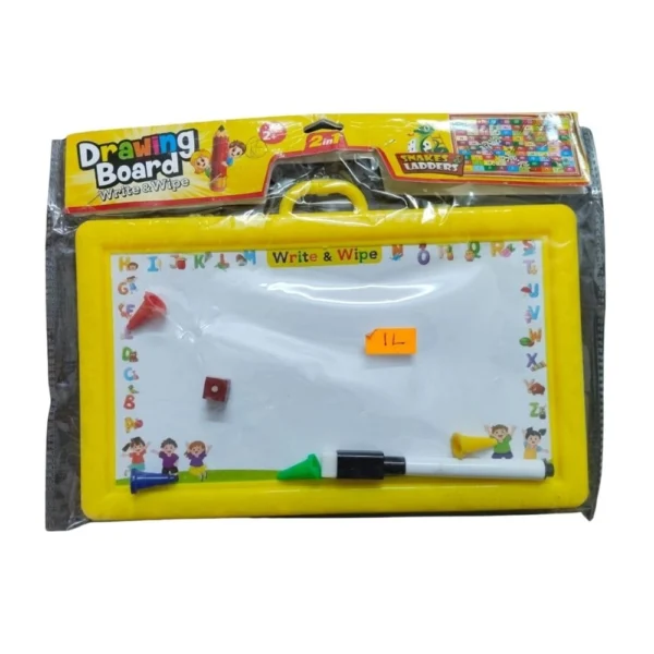 Plastic 2-in-1 Slate with Snake Ladder Game