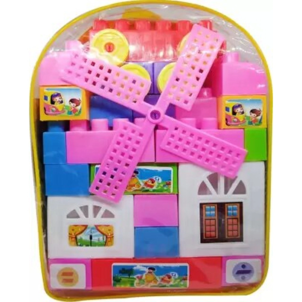 Colorful Plastic Fan Building Blocks for Kids