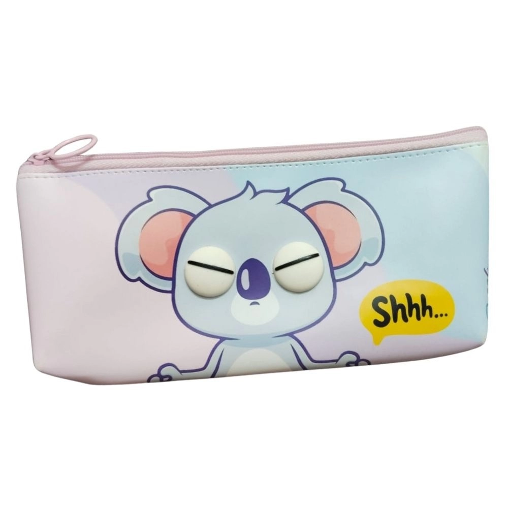 Pack of 2 Mouse Cartoon Printed Canvas Pencil Pouches