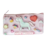 Unicorn Themed Canvas Pencil Pouch