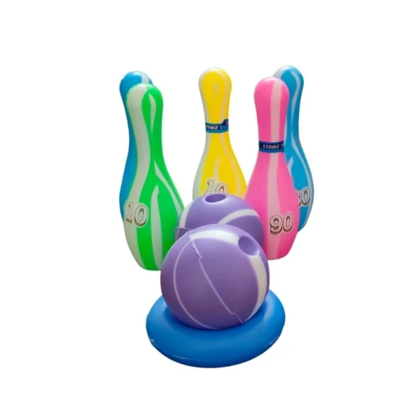 Junior plastic bowling set with 5 pins