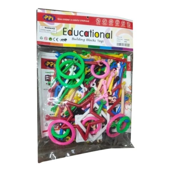 Plastic stick blocks for creative building