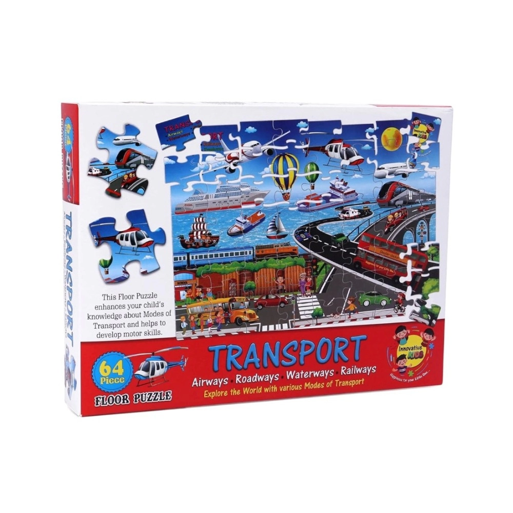 Transport themed 64-piece puzzle