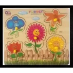Wooden Flowers Puzzle for toddlers 3+ years