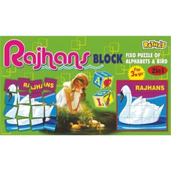 Cardboard Fixo alphabet and bird educational puzzle