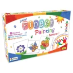 Plastic educational finger painting kit for kids