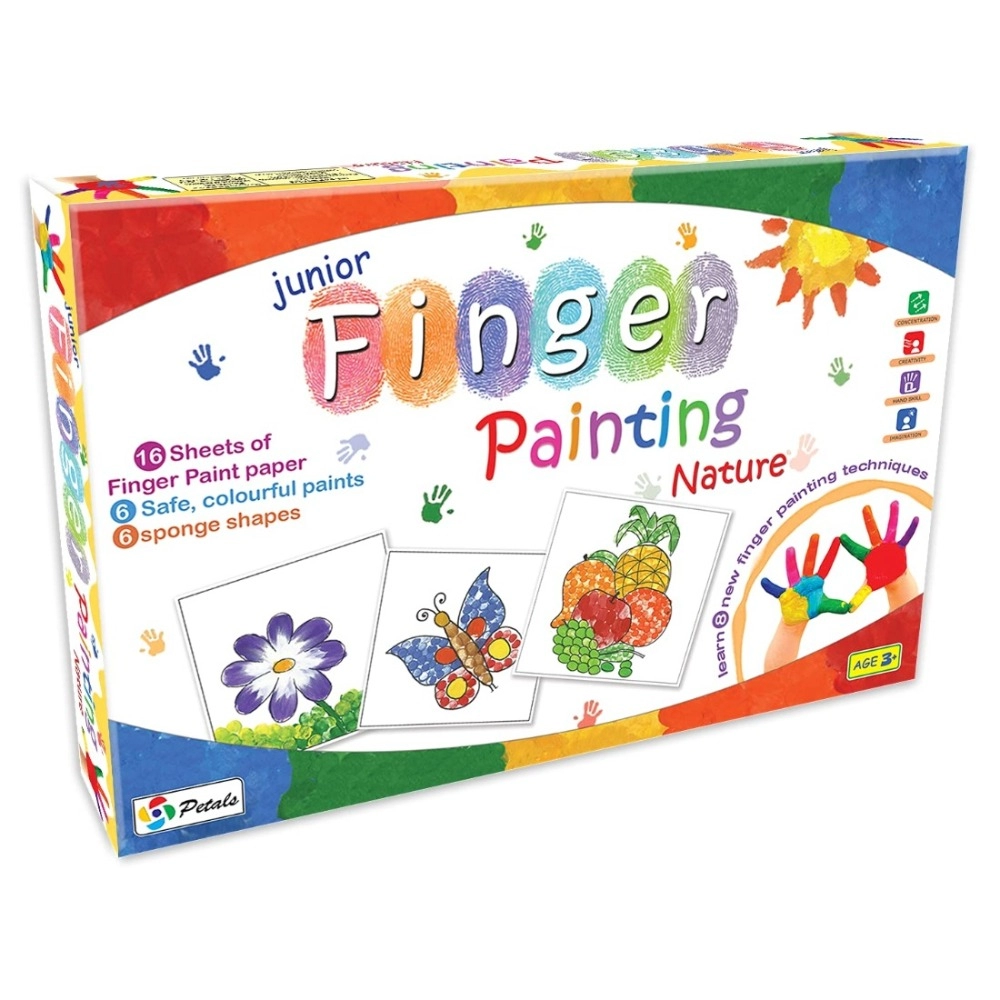 Plastic educational finger painting kit for kids