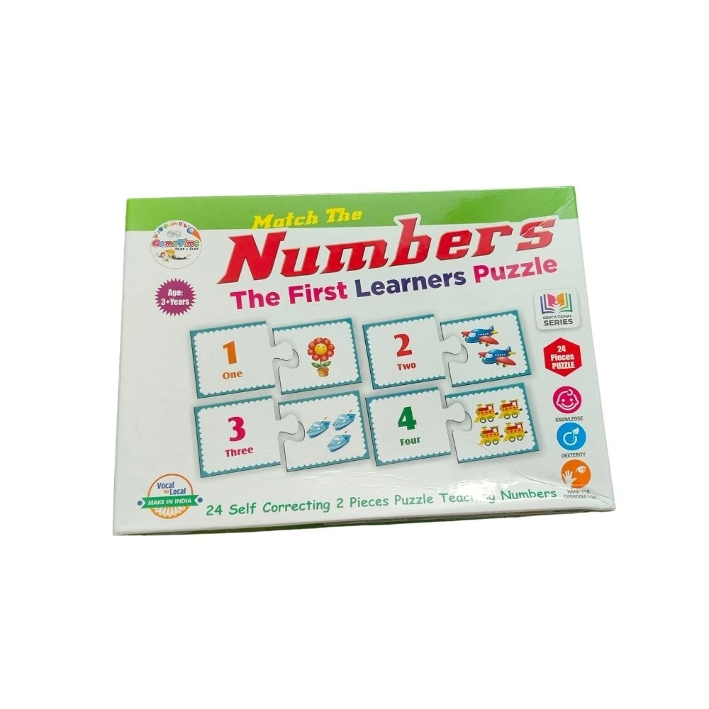 Cardboard Number Puzzle for Kids