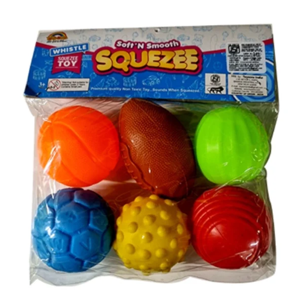 6 Pcs Plastic Squeeze Balls Sensory Toy