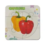 4_Pcs Set Vegetable Puzzles | Cardboard | Educational Toys | 3+ Years - Image 4
