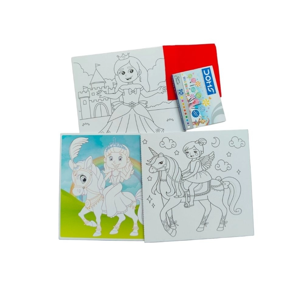 Princess coloring board for kids